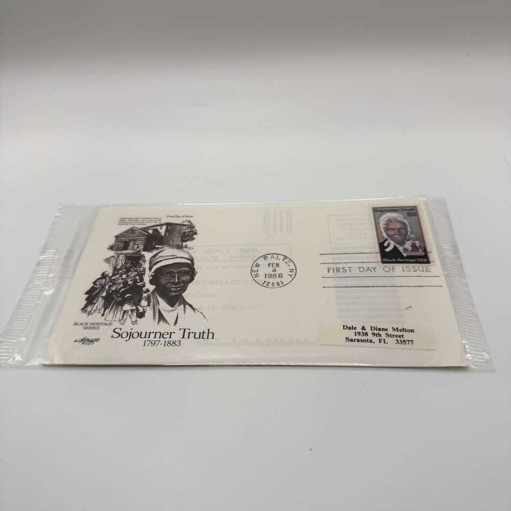 1986 Sojourner Truth First Day of Issue Black Heritage Series 22c Stamp Cover